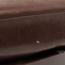 Pre Owned TUMI Brown Leather Alpha Slim Briefcase