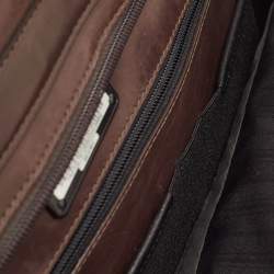 Pre Owned TUMI Brown Leather Alpha Slim Briefcase