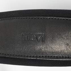 TUMI Black Leather and Nylon Alpha 3 Expandable Organizer Laptop Bag