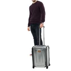 TUMI Silver Polycarbonate Continental Expandable 4 Carry On Luggage
