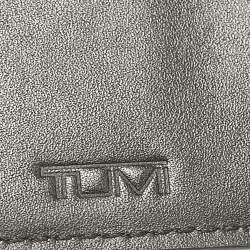 TUMI Blue/Black Printed Leather Gusseted Card Case