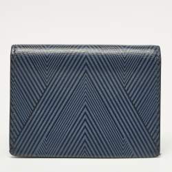 TUMI Blue/Black Printed Leather Gusseted Card Case