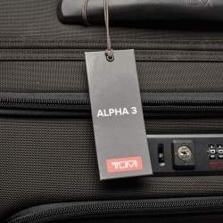 TUMI Black Nylon 4 Wheeled Alpha 3 Expandable Short Trip Packing Case