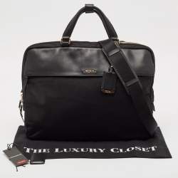 Pre Owned TUMI Black Nylon and Leather Slim Laptop Bag