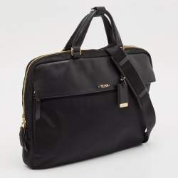 Pre Owned TUMI Black Nylon and Leather Slim Laptop Bag