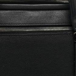 Pre Owned Tumi Black Leather Double Zip Briefcase Bag