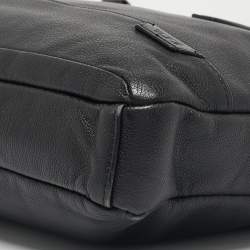 Pre Owned Tumi Black Leather Double Zip Briefcase Bag