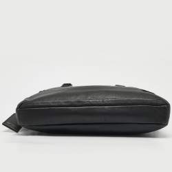 Pre Owned Tumi Black Leather Double Zip Briefcase Bag