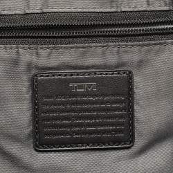 Pre Owned Tumi Black Leather Double Zip Briefcase Bag