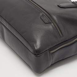 Tumi Black Leather Harrison Double Zip Briefcase Bag