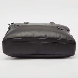 Tumi Black Leather Harrison Double Zip Briefcase Bag