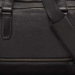 Tumi Black Leather Harrison Double Zip Briefcase Bag