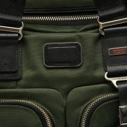 Pre Owned Tumi Olive Green Fabric Alpha Bravo Everett Essential Briefcase
