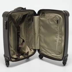 Pre Owned TUMI Brown Polycarbonate 4 Wheeled Vapor Carry-On Luggage