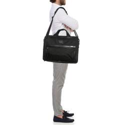 TUMI Black Nylon Alpha 3 Organizer Briefcase Bag