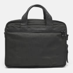 TUMI Black Nylon Alpha 3 Organizer Briefcase Bag