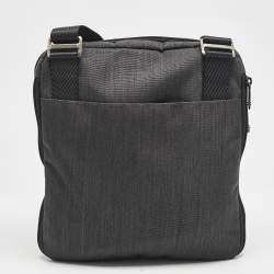 TUMI Dark Grey/Black Canvas East Ridge Expandable Zip Messenger Bag
