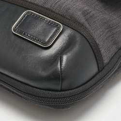 TUMI Dark Grey/Black Canvas East Ridge Expandable Zip Messenger Bag