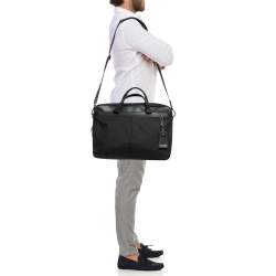 TUMI Black Nylon Berwick Double Zip Briefcase