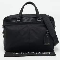 TUMI Black Nylon Berwick Double Zip Briefcase