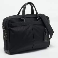 TUMI Black Nylon Berwick Double Zip Briefcase