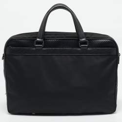 TUMI Black Nylon Berwick Double Zip Briefcase