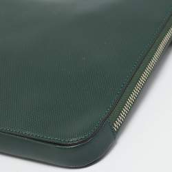 مملوكة مسبقًا TUMI Dark Green Leather Zip Crossbody Bag