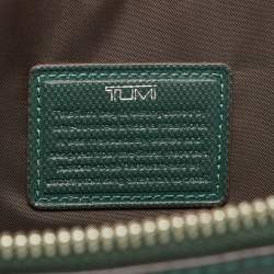 مملوكة مسبقًا TUMI Dark Green Leather Zip Crossbody Bag