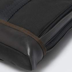 TUMI Black/Brown Nylon Alpha Bravo Andrews Slim Briefcase