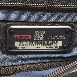 TUMI Grey/Brown Fabric and Leather Alpha 3 Slim Three Way Laptop Bag