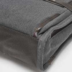 TUMI Grey/Brown Fabric and Leather Alpha 3 Slim Three Way Laptop Bag