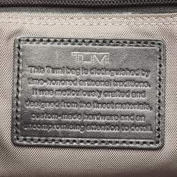 TUMI Black Logo Embossed Leather Ticon Slim Flap Briefcase