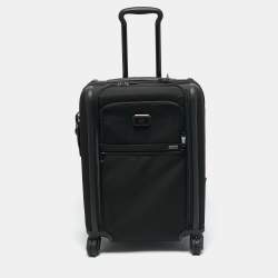 TUMI Black Nylon 4 Wheeled Alpha 3 Expandable Dual Access International Carry-On Luggage