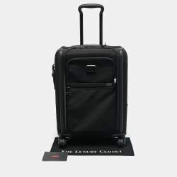 TUMI Black Nylon 4 Wheeled Alpha 3 Expandable Dual Access International Carry-On Luggage