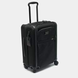TUMI Black Nylon 4 Wheeled Alpha 3 Expandable Dual Access International Carry-On Luggage