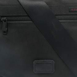 TUMI Black Nylon Ballistic Flap Messenger Bag