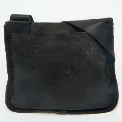 TUMI Black Nylon Ballistic Flap Messenger Bag