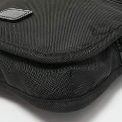 TUMI Black Nylon Ballistic Flap Messenger Bag