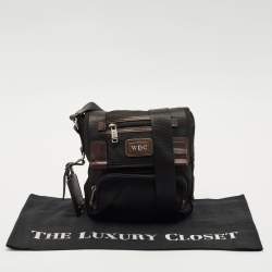 Tumi Black/Brown Nylon and Leather Alpha Bravo Barstow Messenger Bag