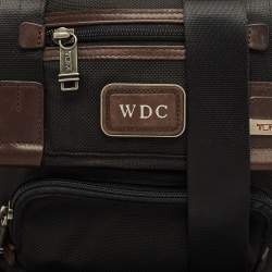 Tumi Black/Brown Nylon and Leather Alpha Bravo Barstow Messenger Bag