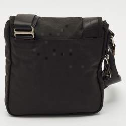 Tumi Black/Brown Nylon and Leather Alpha Bravo Barstow Messenger Bag