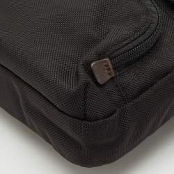 Tumi Black/Brown Nylon and Leather Alpha Bravo Barstow Messenger Bag