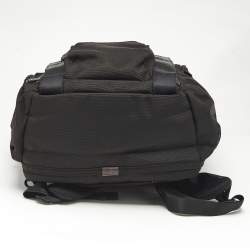 TUMI Black/Brown Nylon Alpha Bravo Kingsville Deluxe Backpack