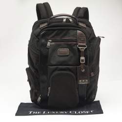 TUMI Black/Brown Nylon Alpha Bravo Kingsville Deluxe Backpack
