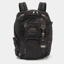 TUMI Black/Brown Nylon Alpha Bravo Kingsville Deluxe Backpack