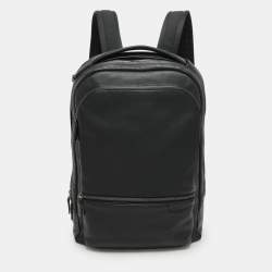 TUMI Black Leather Harrison Bradner Backpack