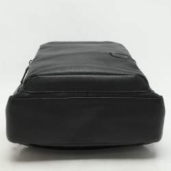 TUMI Black Leather Harrison Bradner Backpack