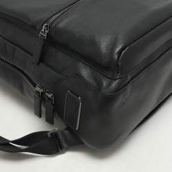 TUMI Black Leather Harrison Bradner Backpack