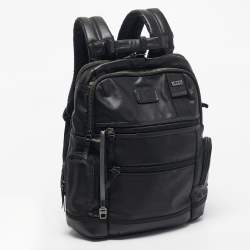 Pre Owned TUMI Black Coated Canvas Alpha Bravo Knox Backpack