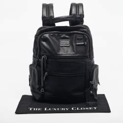 Pre Owned TUMI Black Coated Canvas Alpha Bravo Knox Backpack
